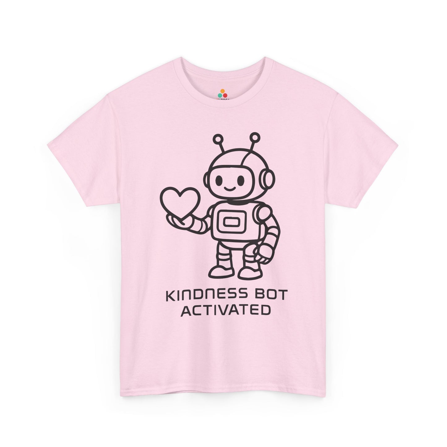 TEEZOCA positive message Unisex T-shirt modern robot illustration Kindness Bot Activated Unisex T-Shirt | Unity Day Kindness Message Tee | TEEZOCA 