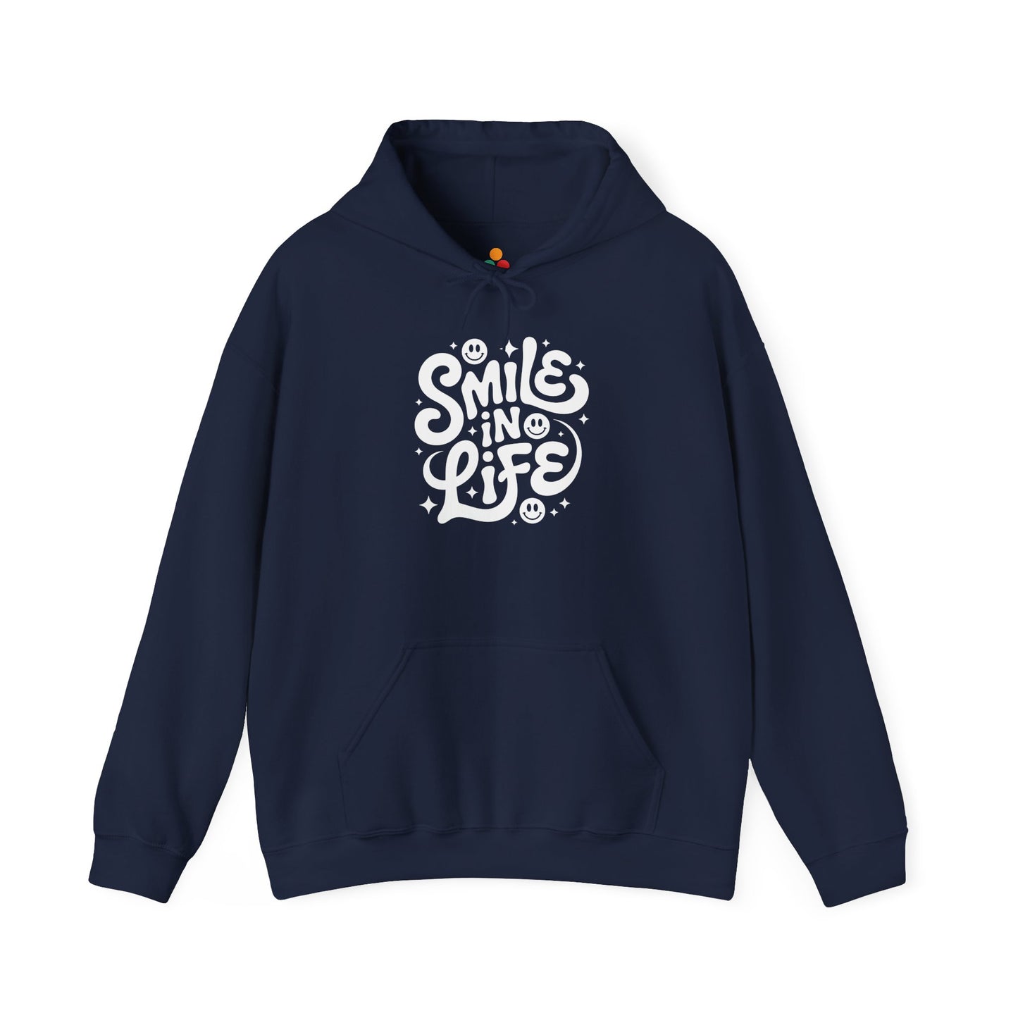 Smile In Life Positive Typography Unisex Heavy Blend Hoodie | TEEZOCA 