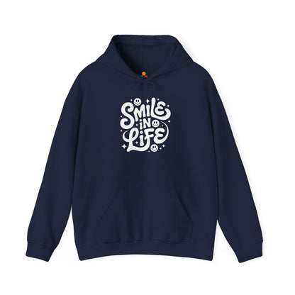 Smile In Life Positive Typography Unisex Heavy Blend Hoodie | TEEZOCA 