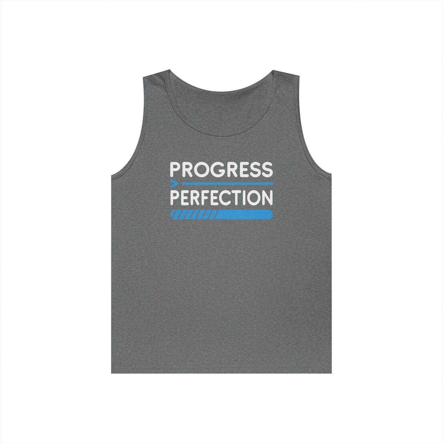 Progress Over Perfection Unisex Tank Top for Motivation and Everyday Streetwear | TEEZOCA 