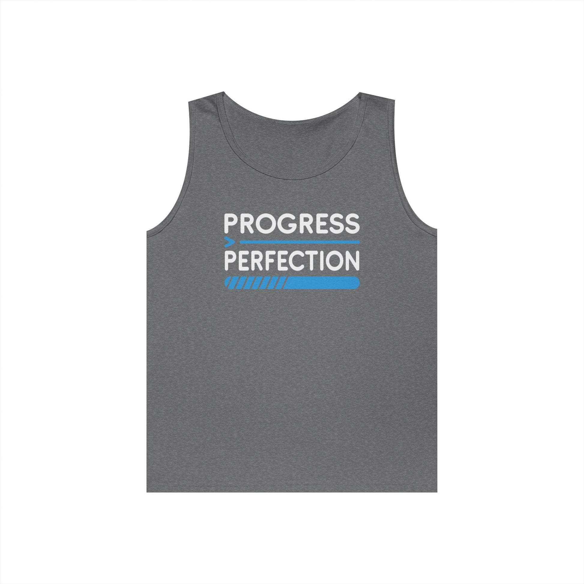Progress Over Perfection Unisex Tank Top for Motivation and Everyday Streetwear | TEEZOCA 