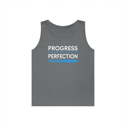 Progress Over Perfection Unisex Tank Top for Motivation and Everyday Streetwear | TEEZOCA 