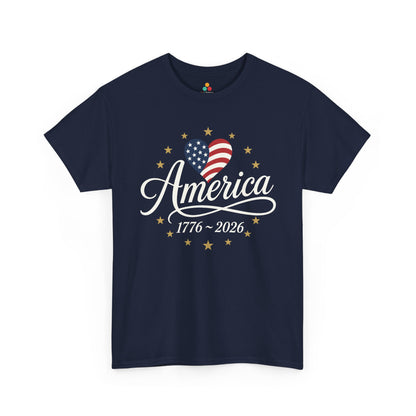 TEEZOCA proud to be american shirt t-shirt with elegant patriotic shirt styling, flag heart artwork, and gold star accents.
