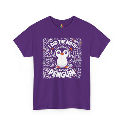 TEEZOCA purple casual short-sleeve shirt printed with the nerdy math teacher chalkboard design.