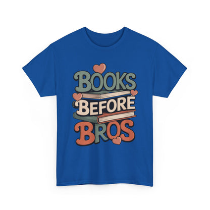 TEEZOCA reading aesthetic Unisex T-shirt for passionate readers Books Before Bros Unisex T-shirt for Book Lovers | TEEZOCA 