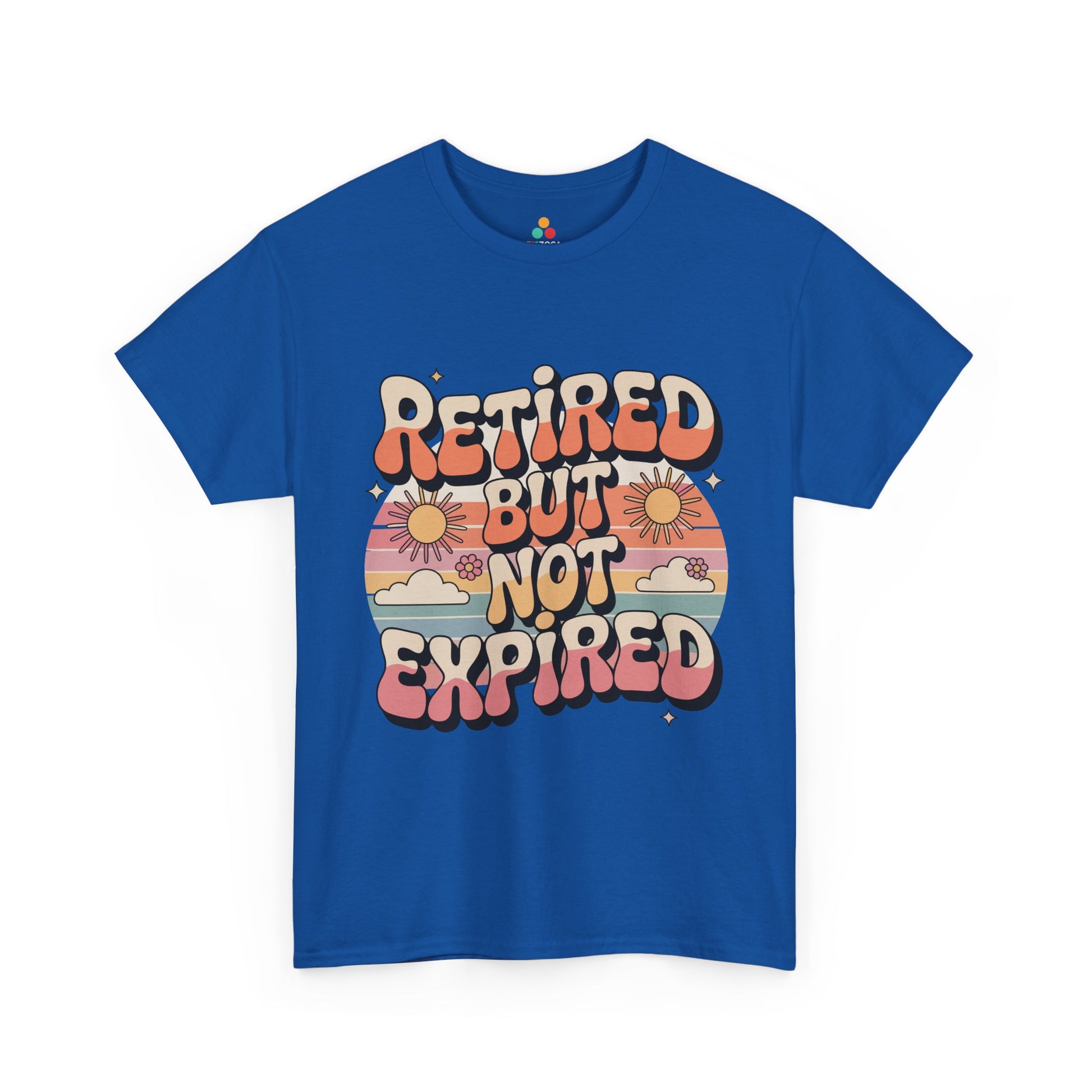 Retired But Not Expired Retro Groovy Typography Unisex T-shirt | TEEZOCA 