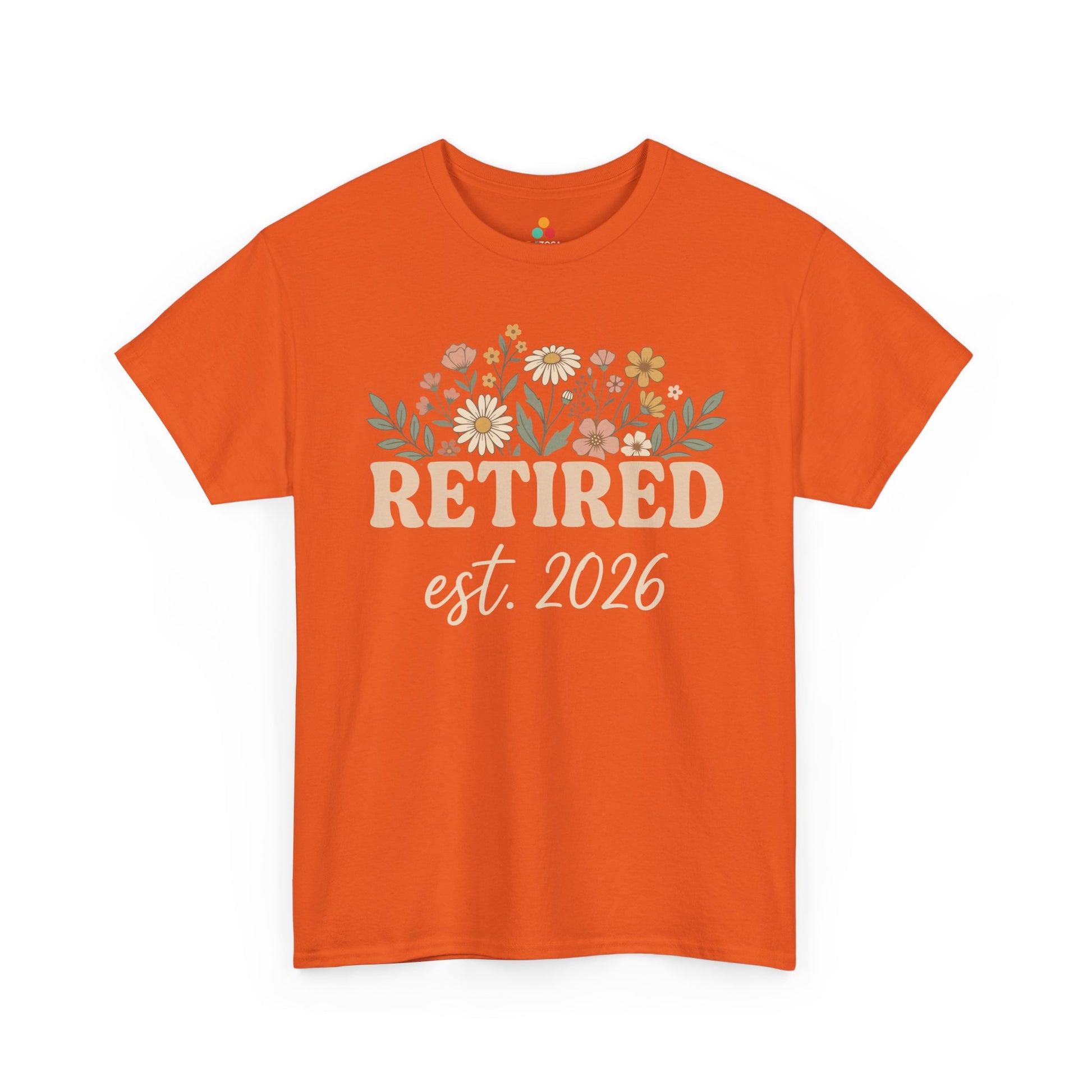 Retired Est 2026 Floral Unisex T-shirt Aesthetic Retirement Gift Shirt | TEEZOCA 