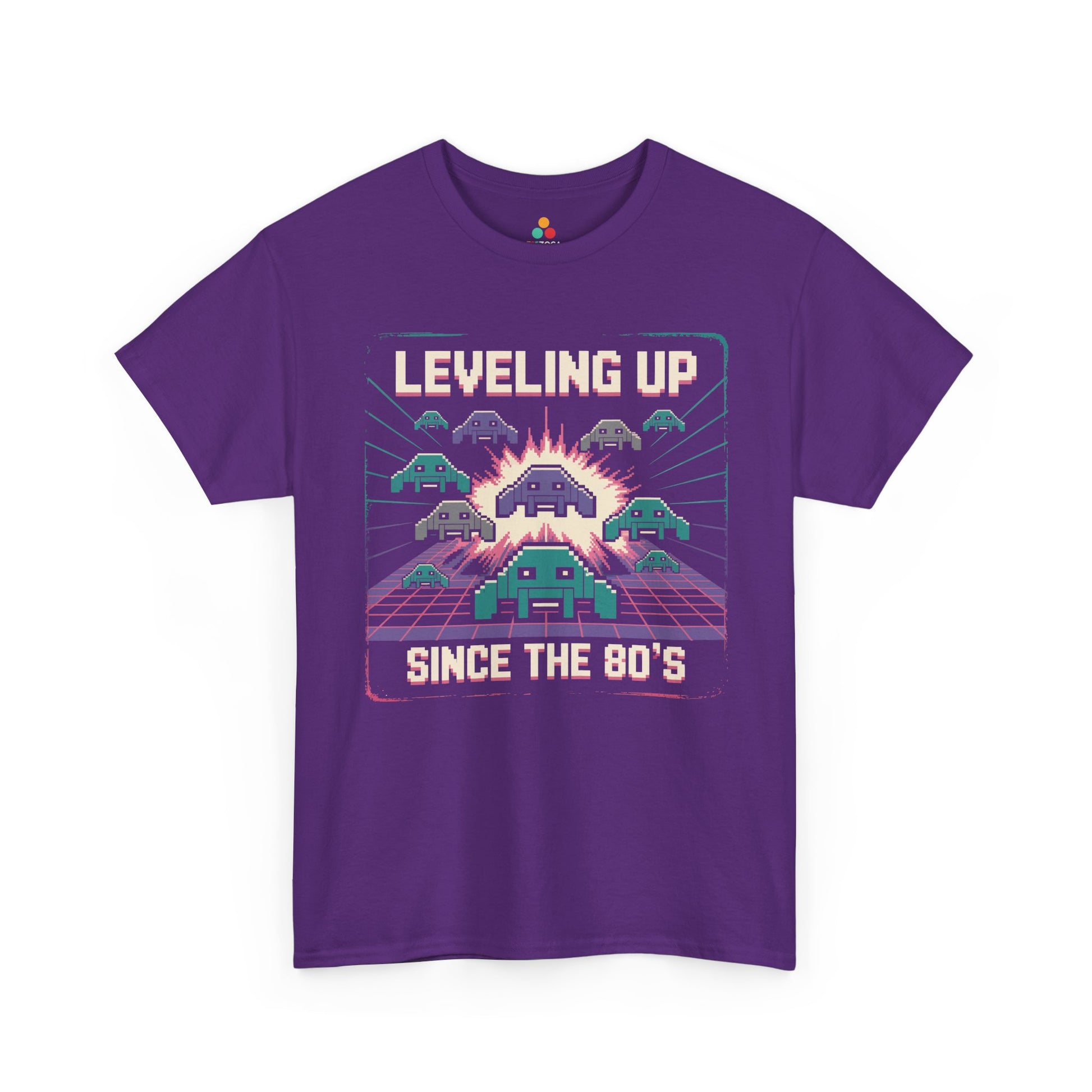 Leveling Up Since the 80's Retro Gaming 80s Pixel Arcade T-shirt | TEEZOCA 