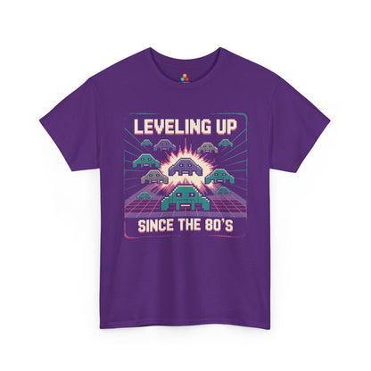 Leveling Up Since the 80's Retro Gaming 80s Pixel Arcade T-shirt | TEEZOCA 