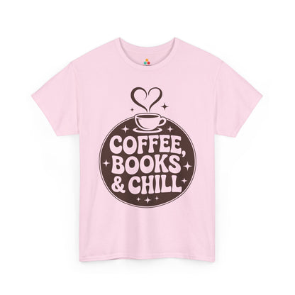 Coffee Books & Chill Retro Aesthetic Unisex T-shirt | TEEZOCA 