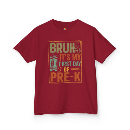 Bruh It’s My First Day of Pre-K Funny Kids T-shirt | TEEZOCA 