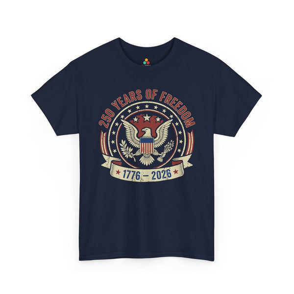 TEEZOCA retro eagle patriotic t-shirt 250 years anniversary celebration