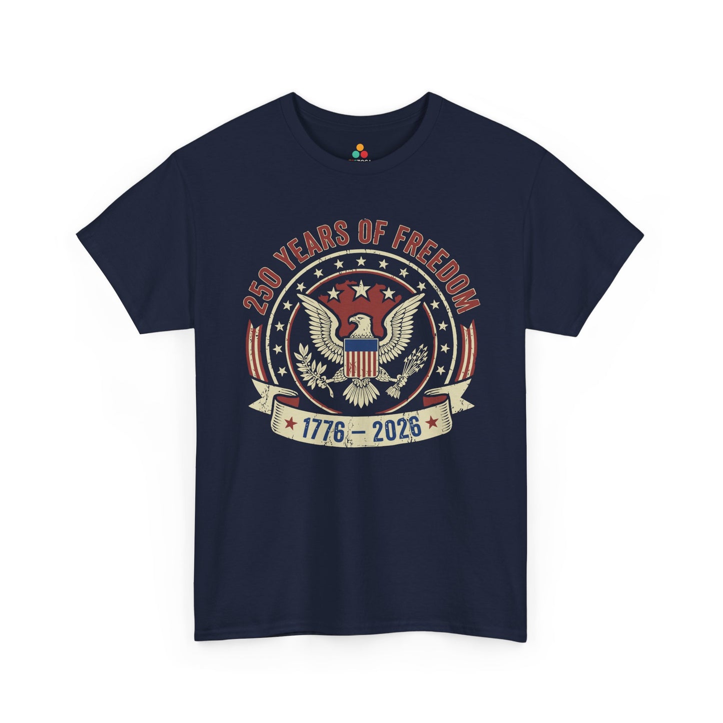 250 Years of Freedom 1776–2026 Vintage Eagle Unisex T-shirt Gift | TEEZOCA 