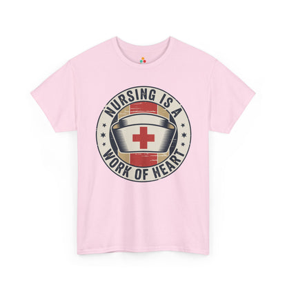 Nursing Is a Work of Heart Unisex T-shirt Nurse Gift | TEEZOCA 