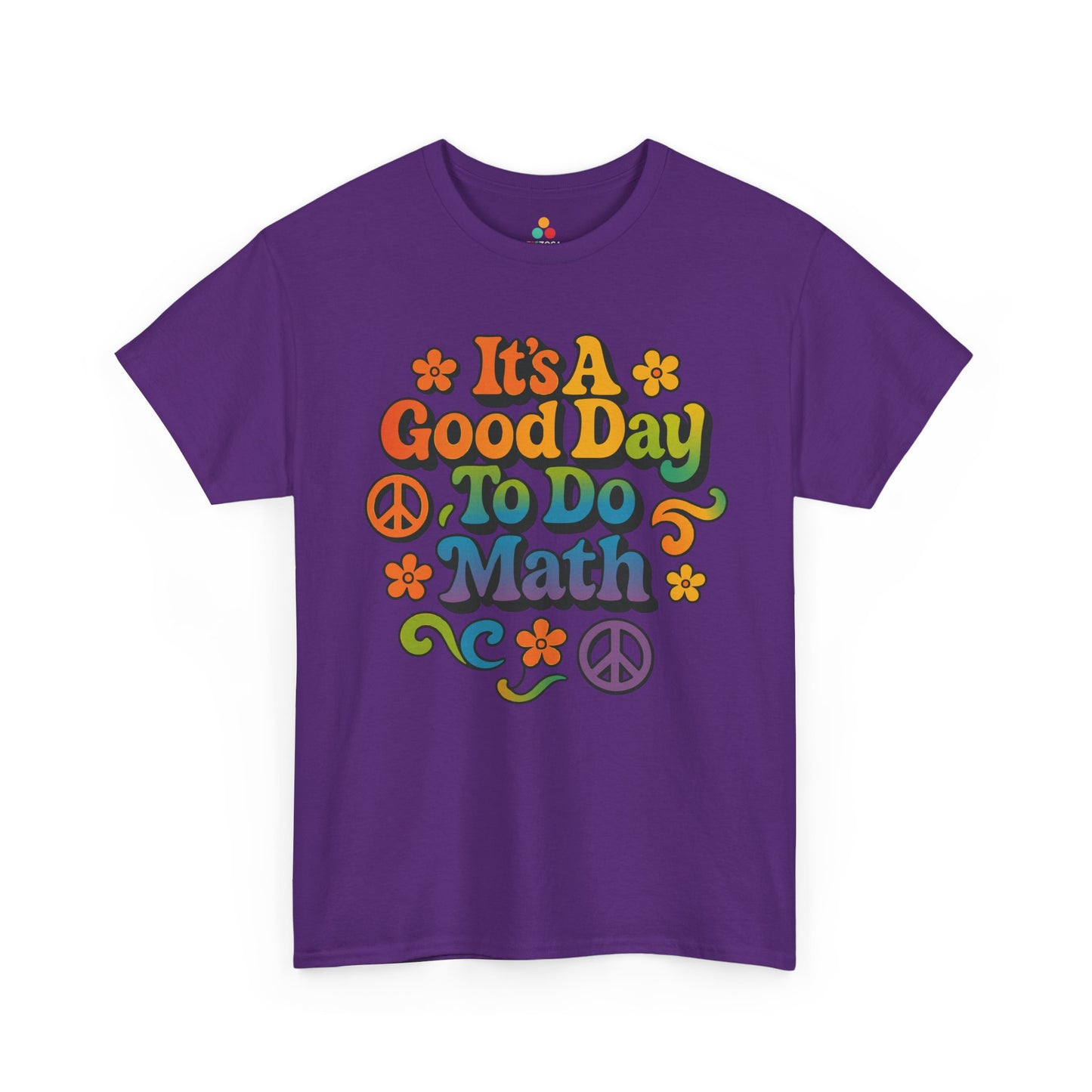 TEEZOCA retro peace sign math teacher shirt It’s A Good Day To Do Math Groovy Unisex T-shirt | TEEZOCA 