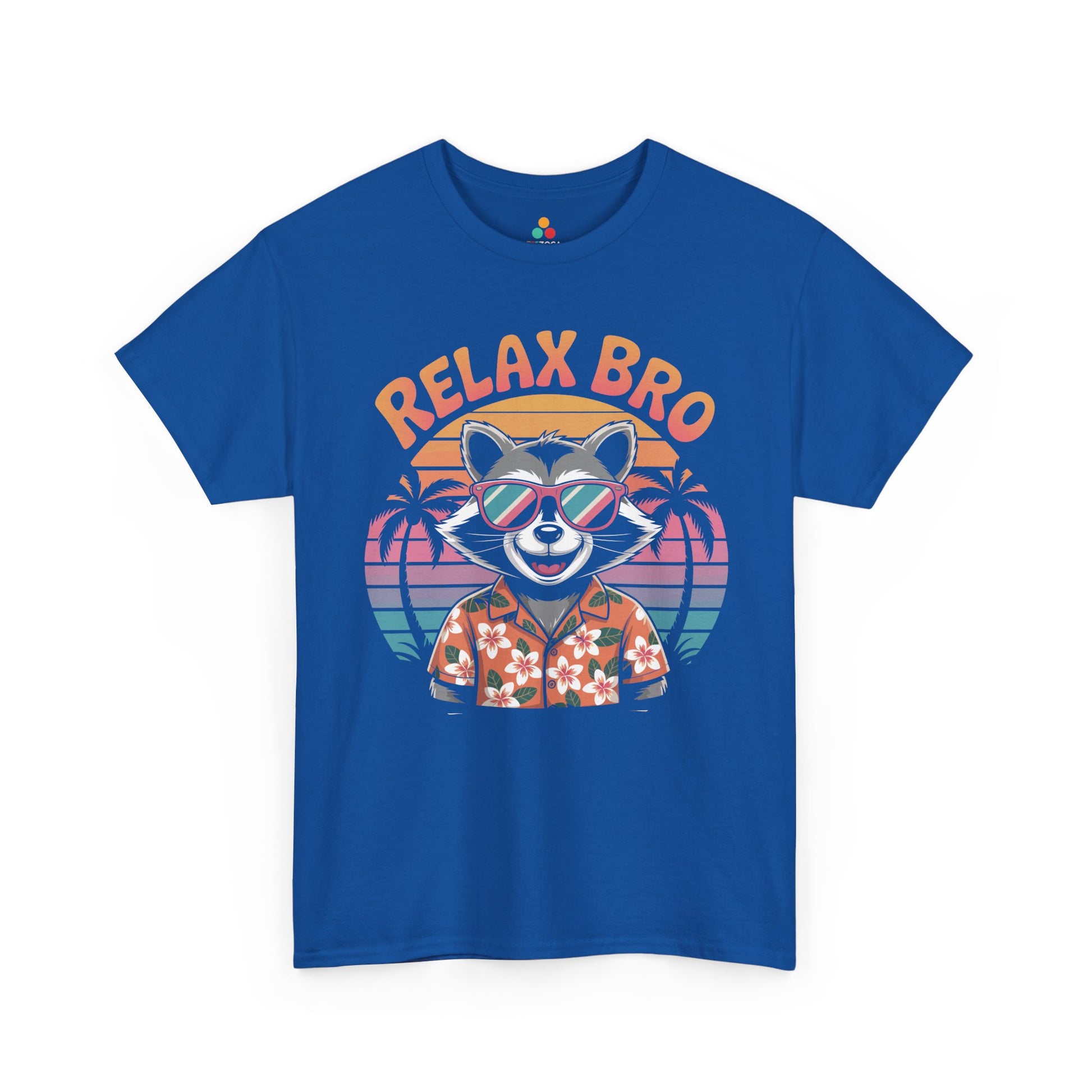 Relax Bro Raccoon Sunset Vibes Unisex T-shirt | TEEZOCA 