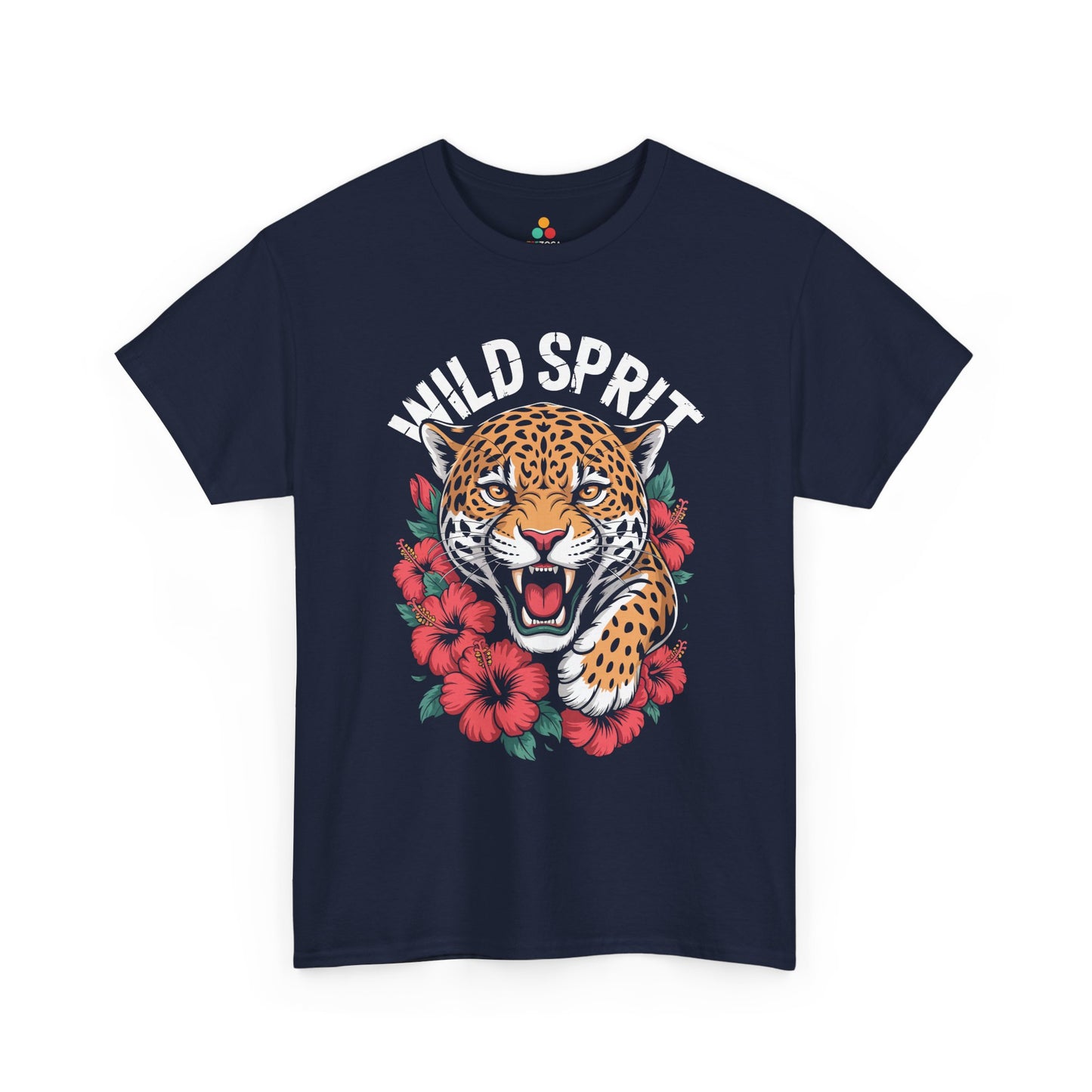 Wild Spirit Leopard Floral Graphic Unisex T-shirt | TEEZOCA 