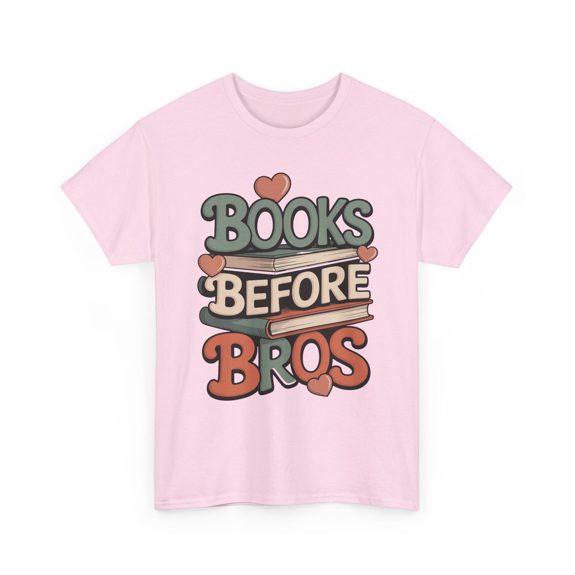 TEEZOCA romance reader vibe Unisex T-shirt with bold typography Books Before Bros Unisex T-shirt for Book Lovers | TEEZOCA 