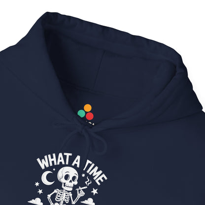 What A Time To Be Alive Skeleton Unisex Heavy Blend Hoodie | TEEZOCA 
