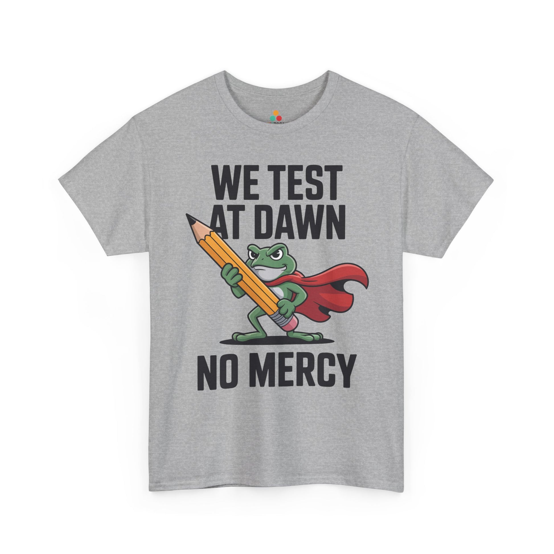 Funny Teacher Shirt We Test at Dawn Frog Unisex T-shirt | TEEZOCA 