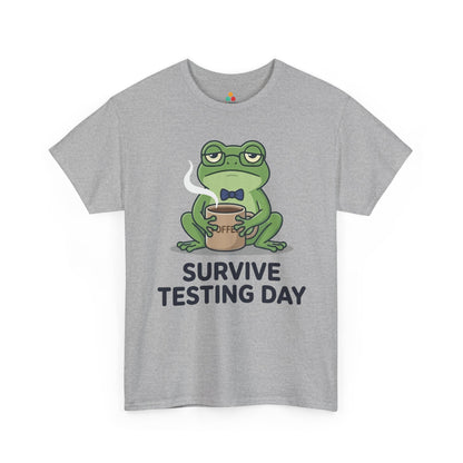Funny Teacher Shirt State Testing Frog Coffee Unisex T-shirt | TEEZOCA 
