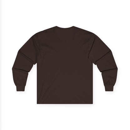 TEEZOCA scorpio zodiac muse artwork on unisex long-sleeve t-shirt Brown long-sleeve shirt on a white background