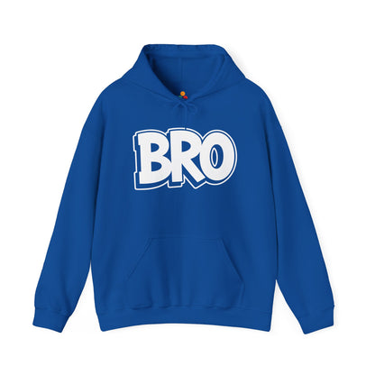 BRO Bold Typography Graphic Unisex Heavy Blend Hoodie | TEEZOCA - TEEZOCA simple BRO lettering Unisex Heavy Blend Hoodie modern casual style