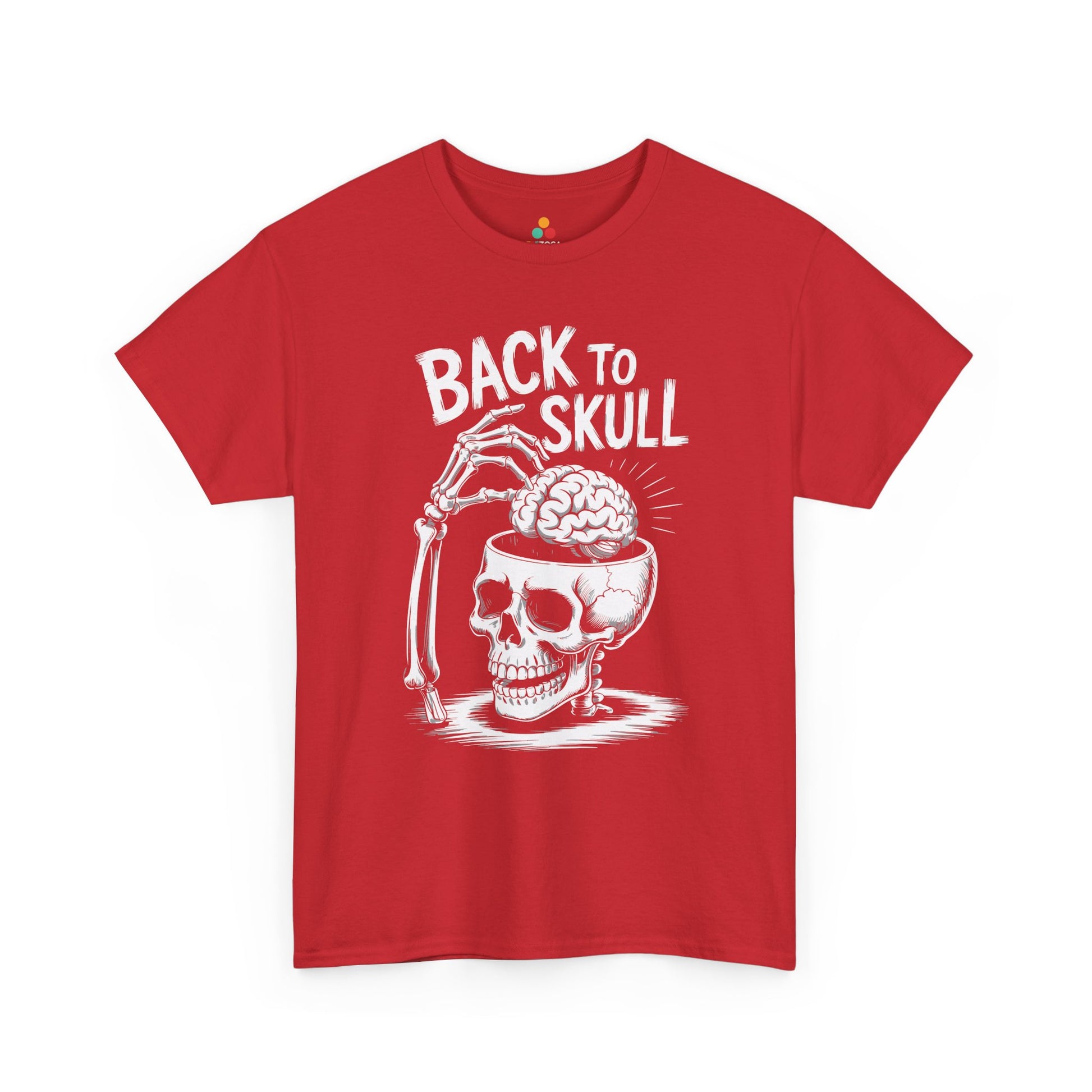 Back to Skul! Skull Brain Graphic Unisex T-shirt – Bold Humor Statement Tee | TEEZOCA 
