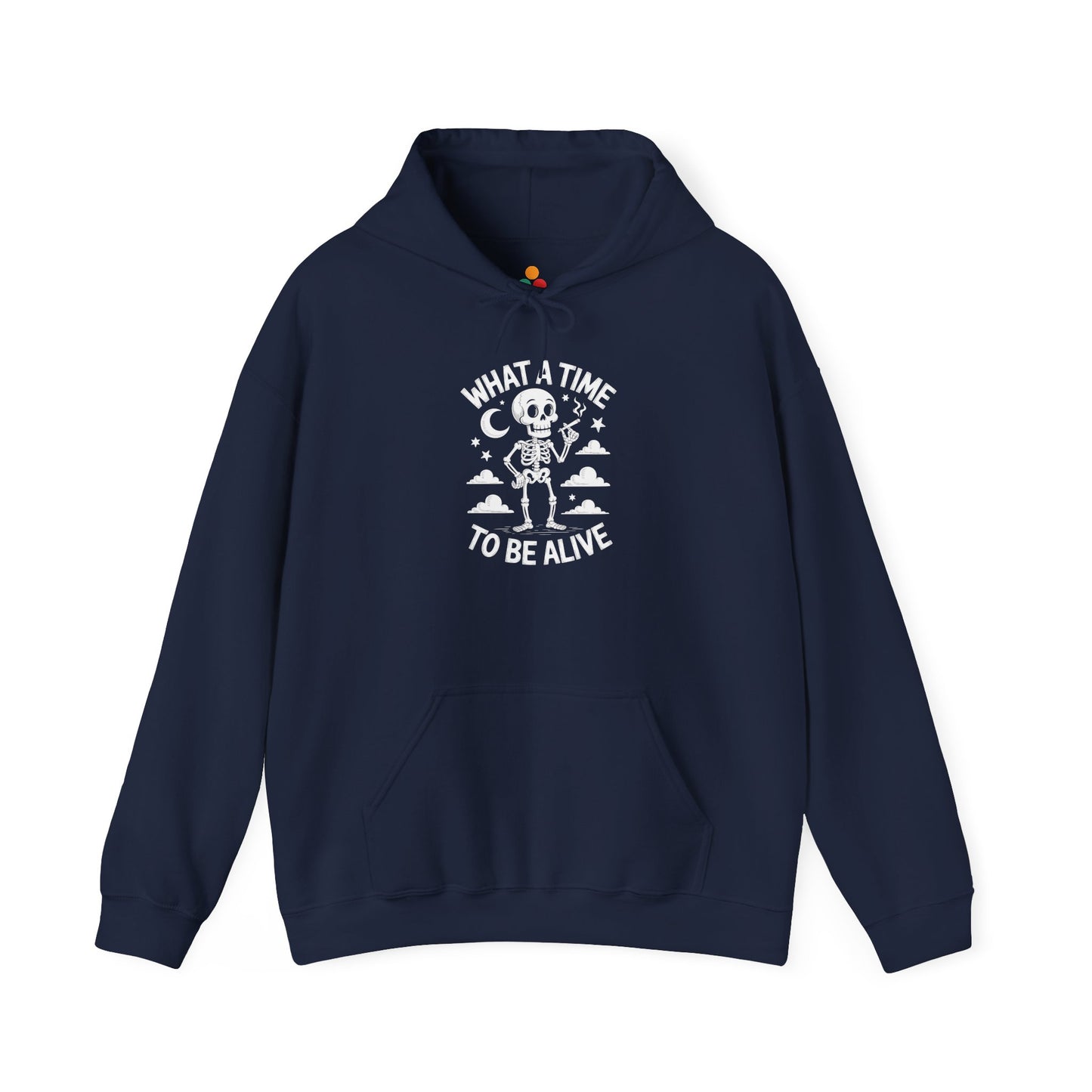 What A Time To Be Alive Skeleton Unisex Heavy Blend Hoodie | TEEZOCA 