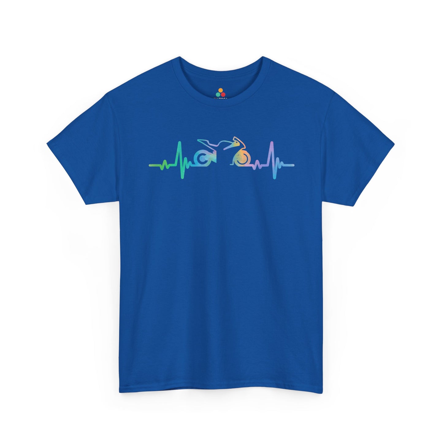 Motorcycle Heartbeat Rider Graphic Unisex T-shirt | TEEZOCA 