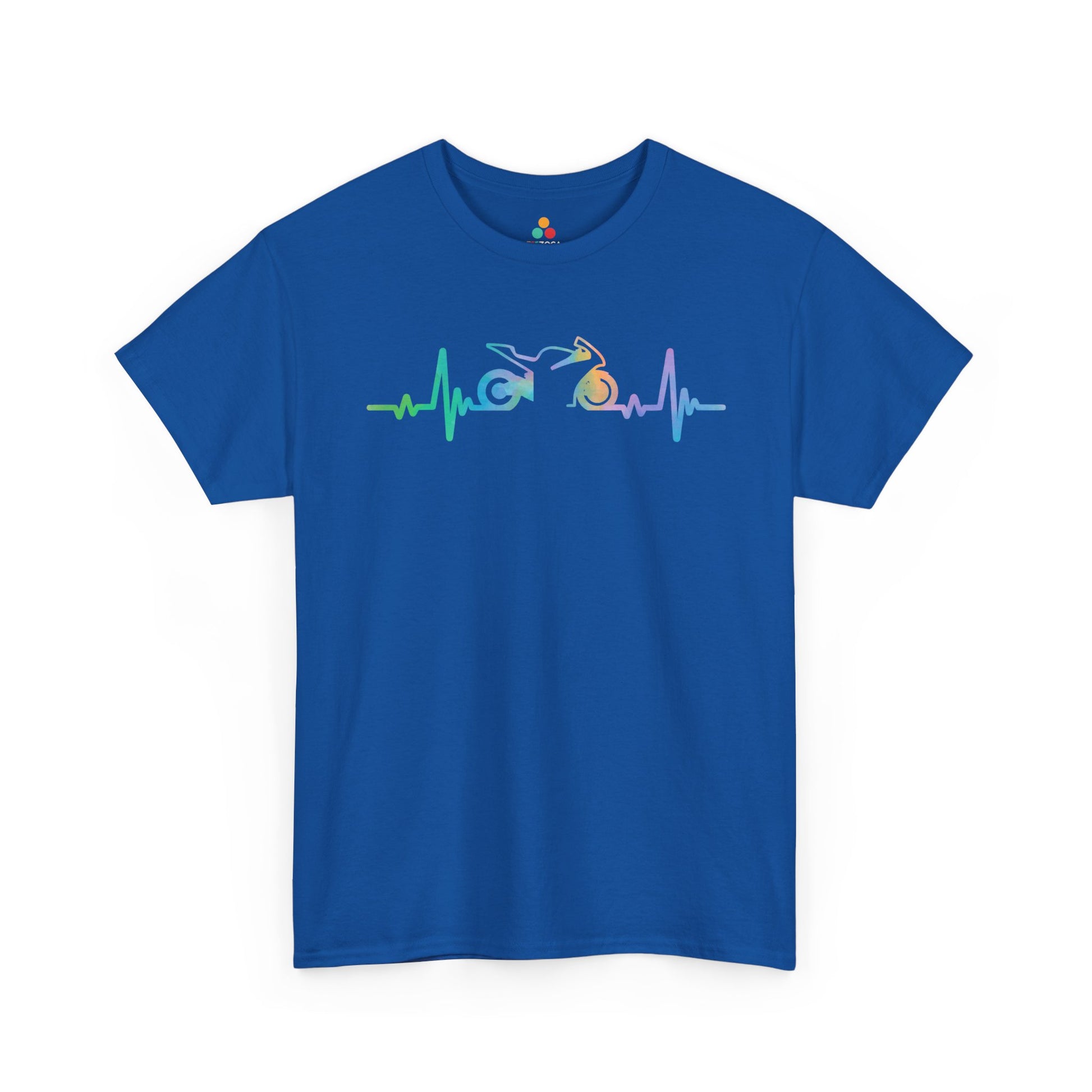 Motorcycle Heartbeat Rider Graphic Unisex T-shirt | TEEZOCA 
