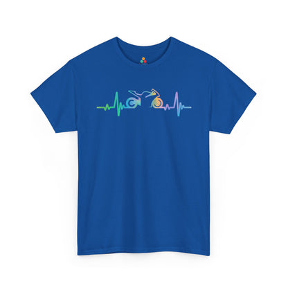Motorcycle Heartbeat Rider Graphic Unisex T-shirt | TEEZOCA 