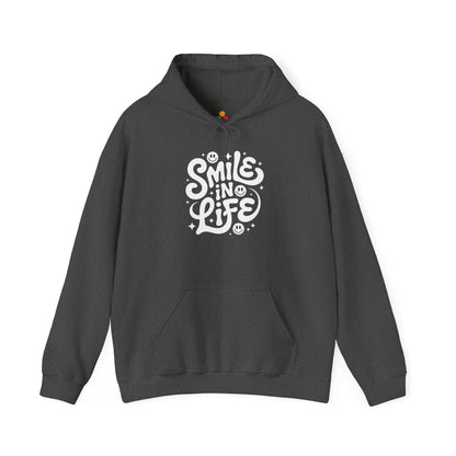 Smile In Life Positive Typography Unisex Heavy Blend Hoodie | TEEZOCA 
