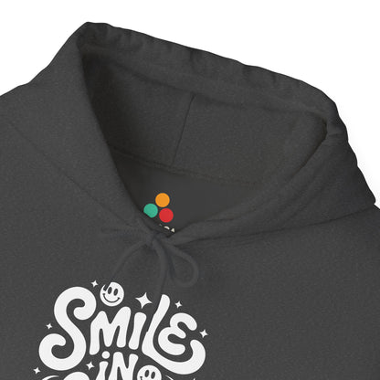 Smile In Life Positive Typography Unisex Heavy Blend Hoodie | TEEZOCA 