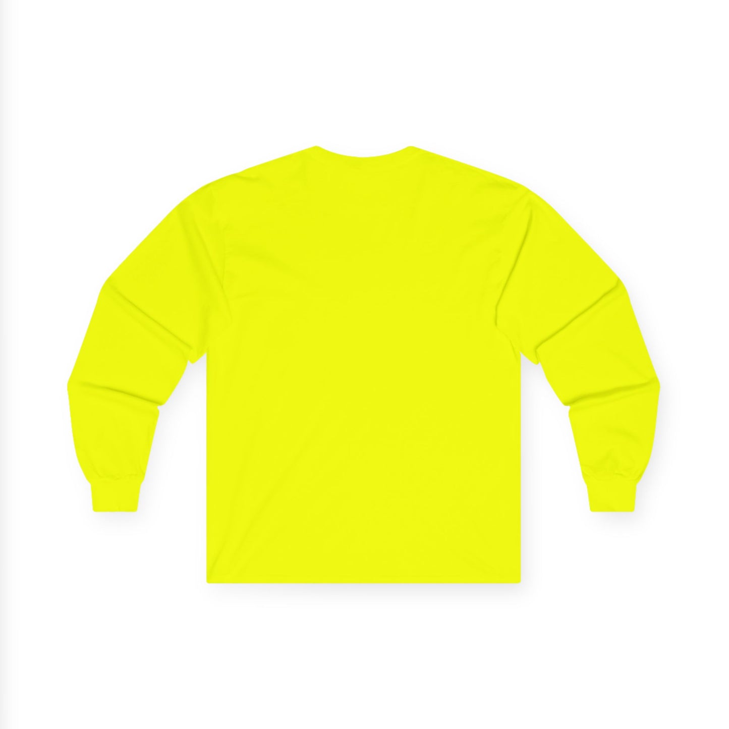 TEEZOCA soft but strong heart lock design on unisex long-sleeve t-shirt Yellow long-sleeve shirt on a white background