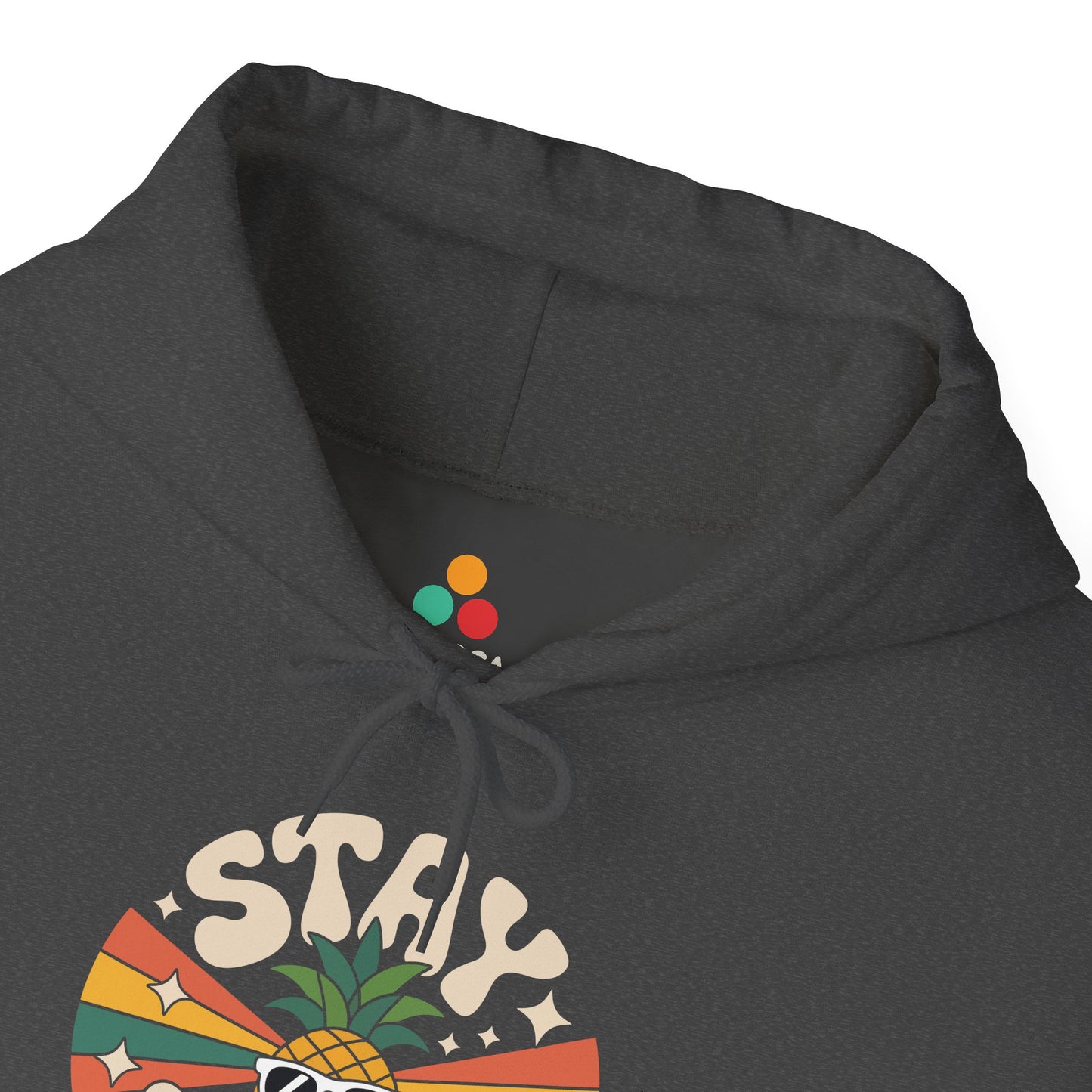 TEEZOCA stay sweet pineapple graphic Unisex Heavy Blend Hoodie retro style