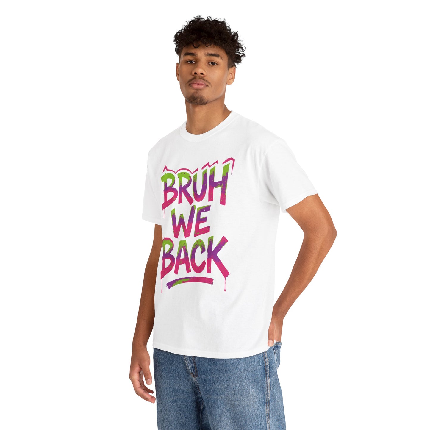 TEEZOCA streetwear back to school shirt Bruh We Back Unisex T-shirt Colorful Graffiti Style | TEEZOCA 