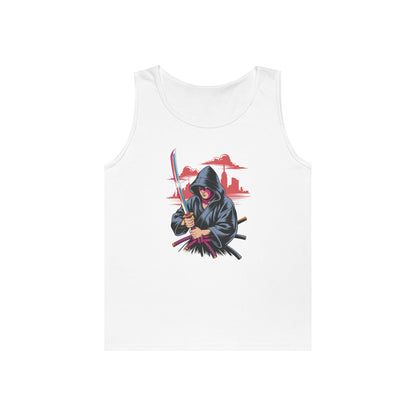 Neon Samurai Katana Street Art Unisex Tank Top for Anime Core Fits | TEEZOCA 