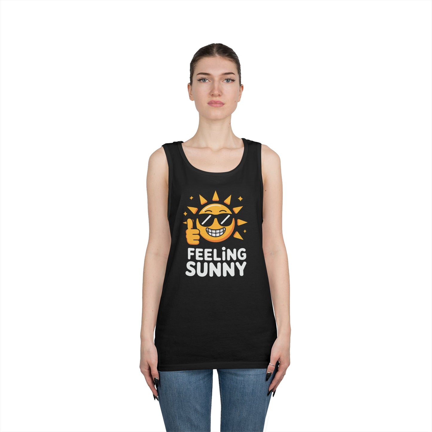 Feeling Sunny Unisex Tank Top for Positive Vibes and Everyday Streetwear | TEEZOCA 