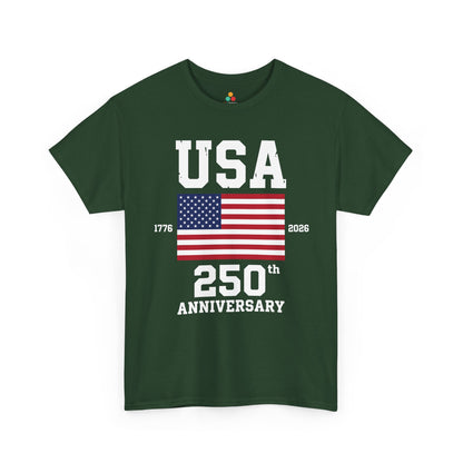 TEEZOCA t-shirt artwork for 4th of July T Shirts shoppers, showing a clean USA Flag Shirt with no slogans.
