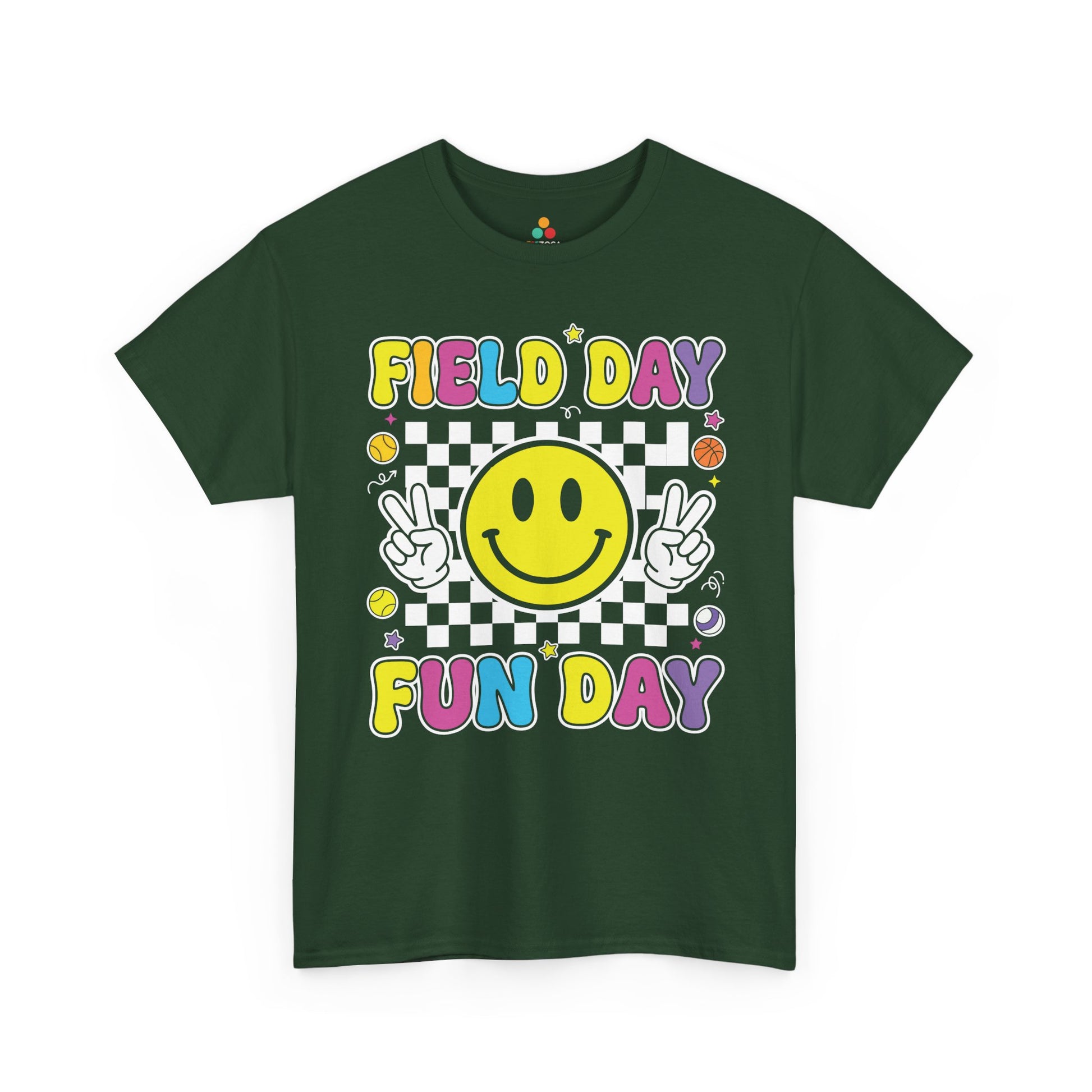 Field Day Shirts Fun Day Cute Retro Graphic T-shirt for Teachers | TEEZOCA 