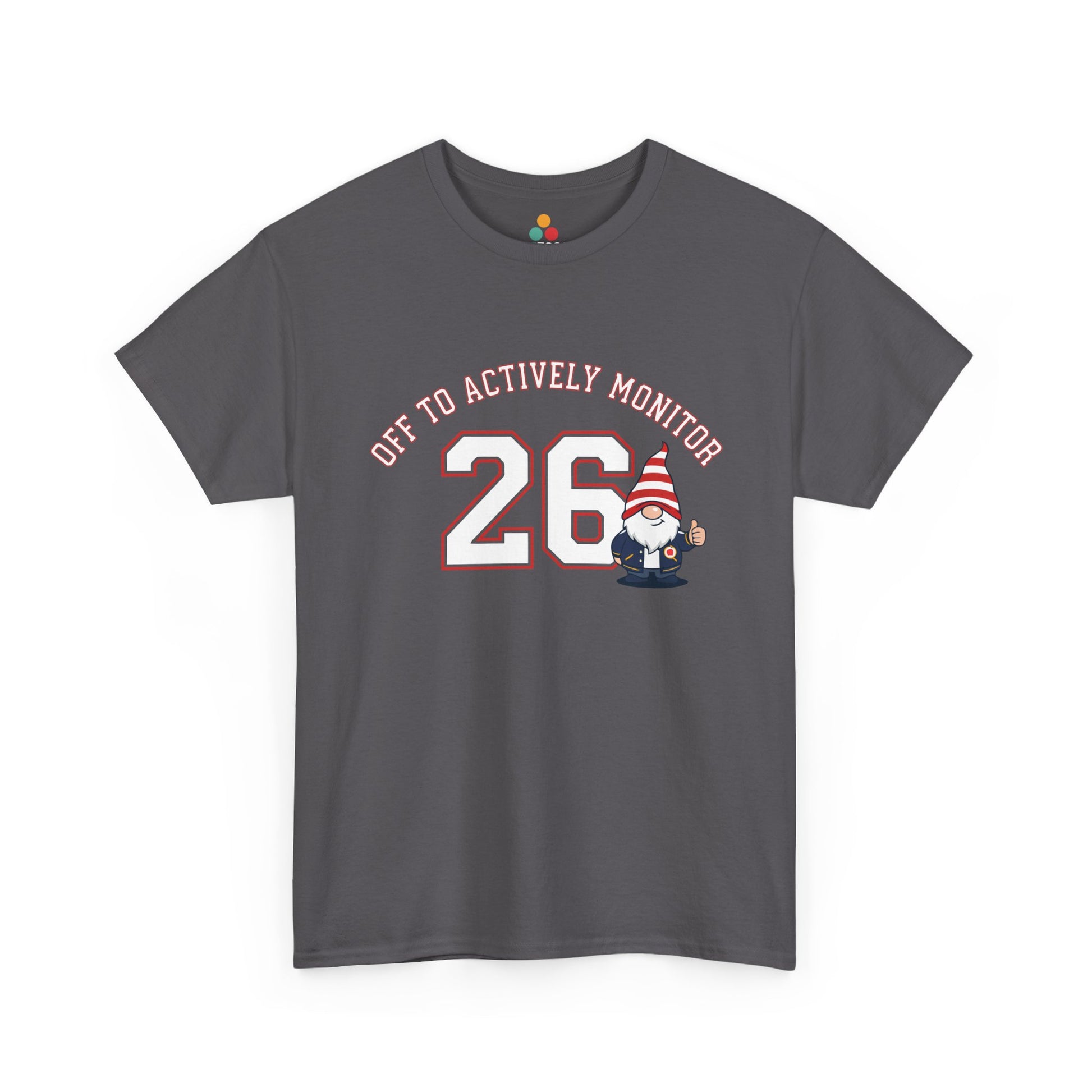TEEZOCA t-shirt featuring Funny Elementary Teacher Shirt Off to Actively Monitor Gnome artwork with school spirit lettering and test day humor.
