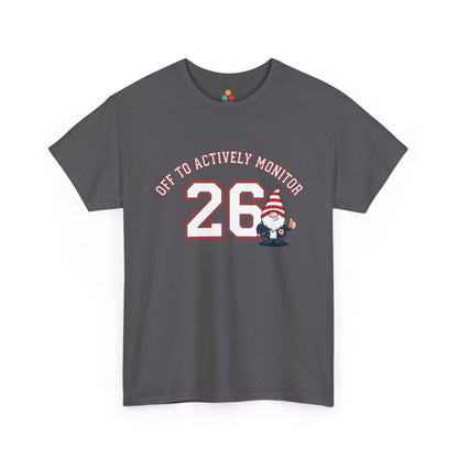 TEEZOCA t-shirt featuring Funny Elementary Teacher Shirt Off to Actively Monitor Gnome artwork with school spirit lettering and test day humor.
