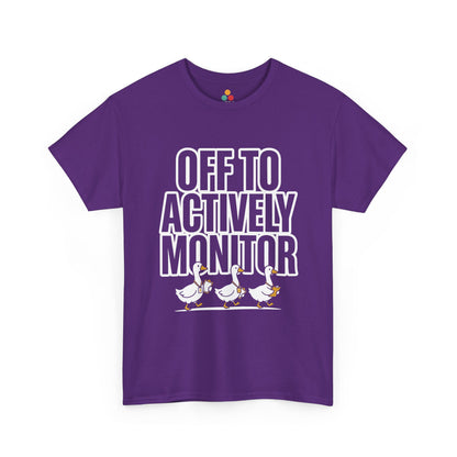 TEEZOCA t-shirt featuring Teacher Team Shirt artwork with a goose squad and bold testing week teacher slogan.
