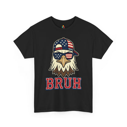 TEEZOCA t-shirt featuring a funny 4th of July shirt design with a cool eagle, stars-and-stripes hat, and bold Merica attitude.
