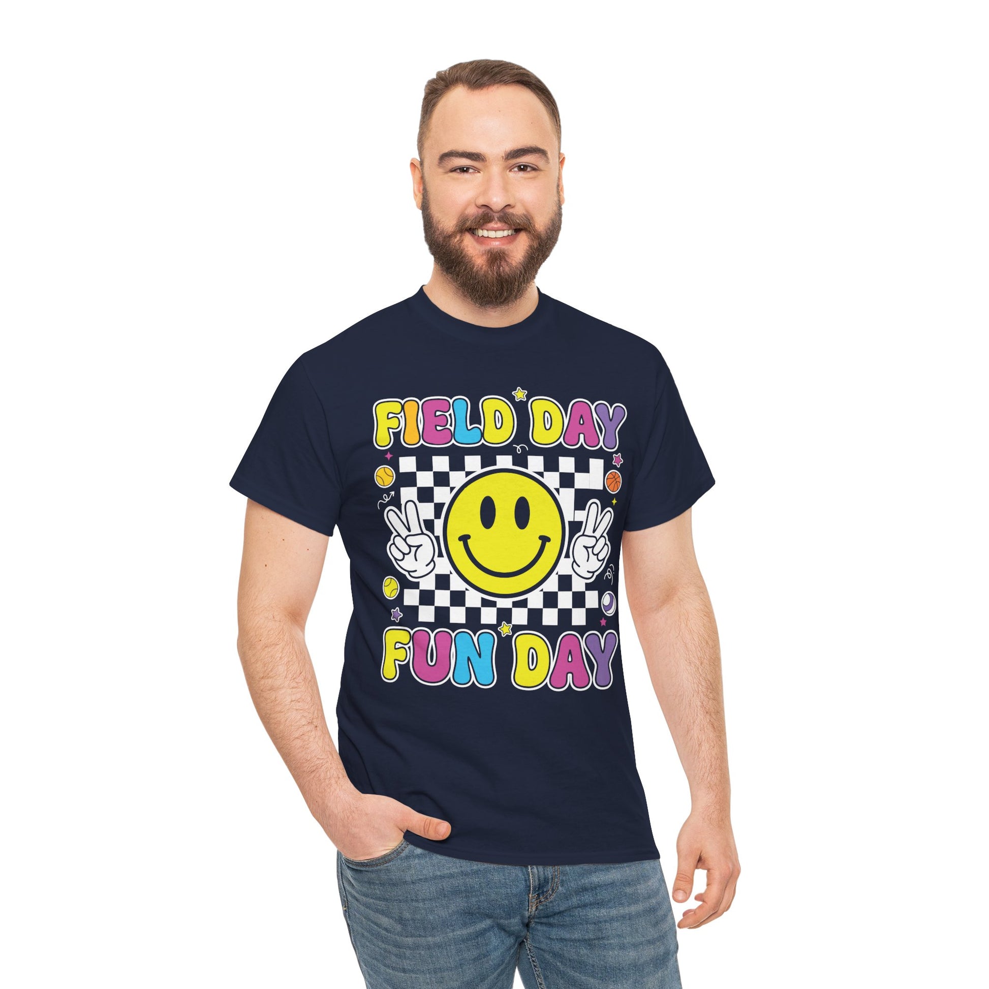 Field Day Shirts Fun Day Cute Retro Graphic T-shirt for Teachers | TEEZOCA 