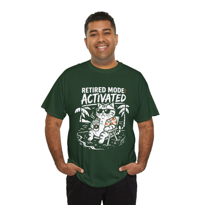 Funny Retired Cat Dad Energy Graphic Unisex T-shirt Gift | TEEZOCA 