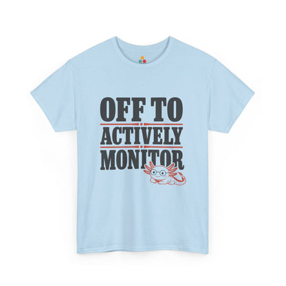 TEEZOCA t-shirt for axolotl gift shoppers featuring a wide-eyed axolotl and unique teacher gift message.
