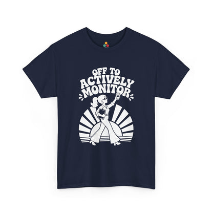 TEEZOCA t-shirt for coffee teacher shirt shoppers featuring a stylish teacher, clipboard, and 70s style shirt women aesthetic.
