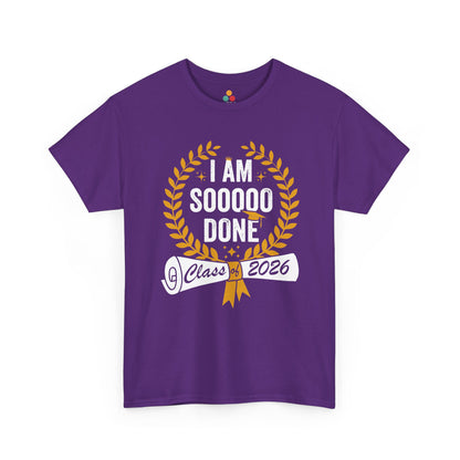 TEEZOCA t-shirt for funny graduation t shirts shoppers with I Am Sooooo Done senior design and ceremony-ready style.

